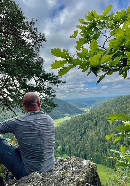 Ausblick Bildsteinfelsen auf dem Albsteig